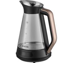Sencor - Elektrinis virdulys su temperatūros reguliavimu 1,5 l 2150W/230V juodas/rožinio aukso