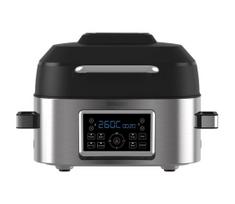 Sencor - Daugiafunkcinis oro gruzdintuvas ir grilis 1660W/230V 6 l matinis chromas/juoda