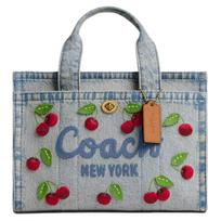 Coach Cargo 26 Vyšninė Siuvinėta Utility Totas Rankinė Džinsinis Ir Vachetta Oda Vidutinė Moteriškos Totas Rankinės CDZ31-B4EI Basic Set (Bag+Dust Bag)