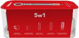Plaukų džiovintuvas 5in1 WEBBER HD4 1300W su jonizacija ir 5 antgaliais | 05HD4RED | 5907265029249