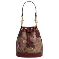 Coach vyšnių rašto dirbtinės odos kibiro formos rankinė moterims Ruda Geltona Daugiaspalvė CY738-IMTAM Basic Set (Bag+Dust Bag)