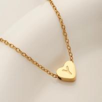 1PC Golden Color Stainless Steel Link Chain Anklet Women Jewelry A-Z Initial Heart Letter Anklet for Women Accessories
