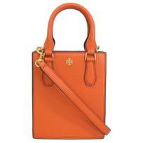 Tory Burch Blake Metalinis Logotipas Odinė Mini Rankinė Moteriškos Rankinės Oranžinė-Raudona 138274-618 Shopping Bag Set(Basic Set+Shopping Bag)