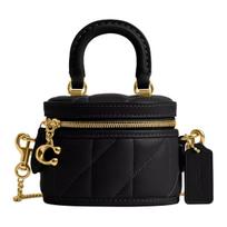 Coach Trail 12 Rankinė su viršutine rankena Užsegimas užtrauktuku Nappa oda Mini Pečių Crossbody krepšys Moteriški krepšiai Juoda CU144-B4BK Basic Set (Bag+Dust Bag)