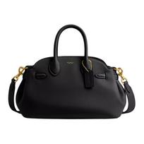 Coach Empire Dydelis Rankinė su Užtrauktuku Logotipas Odinė Per Petį Pečią Nešiojama Rankinė Vidutinė Moteriška tote rankinė Juoda CU066-B4BK Basic Set (Bag+Dust Bag)