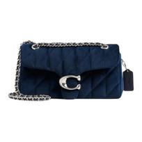 Coach Tabby 26 Logotipo Audinio Rankinė per petį Vidutinė Moteriškos rankinės Mėlyna CW607-LHVDQ Basic Set (Bag+Dust Bag)