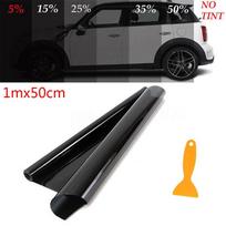 100x50cm 5% VLT Automobilio langų tamsinimo plėvelė Professional Dark Smoke Black, nenupjauta 85*145cm