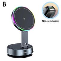 15W Magnetic Car Wireless Charger Vacuum Suction Bracket Phone Holder for Magsafe iPhone 17 16 15 14 13 12 Fast Charging Station