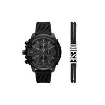 Diesel Laikrodis Automatinis Mechaninis Judėjimas Silikoninis Dirželis Juodas Ciferblatas Vyriški laikrodžiai DZ4650SET Regular Watch Box,Black Dial