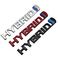 Metalo chromo HIBRIDINIO raidžių logotipo emblemos ženklelio lipdukas, tinkantis universaliam automobiliui sidabras