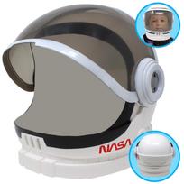 Astronautų šalmas su kilnojamu skydeliu, žaidimų rinkinys vaikams, unisex, mokyklos klasė, persirengimas, baltas OneSize