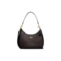 Coach Hobo 29 Auksinis Logotipas Klasikinis Žakardas Užtrauktukas Pusmėnulio Odinė Balnelio Rankinė Moteriškos rankinės Juoda CK161-IMAA8 Basic Set (Bag+Dust Bag)