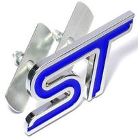 Metalo 3D Automobilio Stilius ST Priekinės Grotelės Lipdukas Automobilio Priekinės Grotelės Emblema Ženklelis Chromo Lipdukas FO+RD FIESTA FOCUS MONDEO Automobilio juoda