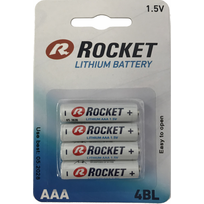 AAA ličio baterijos Rocket Lithium, 4 vnt.