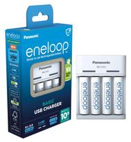 Panasonic Eneloop BQ-CC61 USB įkroviklis + 4 x R6/AA Eneloop 2000mAh