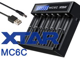 Xtar MC6C įkroviklis Li-ion baterijoms su LCD ekranu 500226