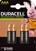 DURACELL AAA 750mAh įkraunamos baterijos 4 vnt. HR03/DC2400