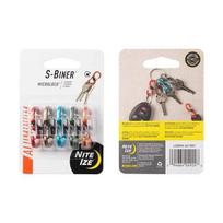 Nite Ize – S-Biner MicroLock spalvotų laikiklių / karabinų pakuotė – 5 vnt –Aliuminis - LSBMA-A2-5R7