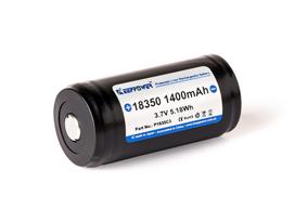 Keeppower 18350 - 1400mAh, 3.6V - 3.7V Li-ion akumuliatorius su PCB apsauga P1835C3