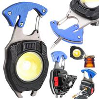 LED COB raktų pakabukas, atidarytuvas magnetinis žibintuvėlis 8in1