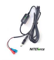 2,4 m akumuliatoriaus laidas su įtampos keitikliu 18V-12V > 6V NITEforce ir kitoms stebėjimo kameroms