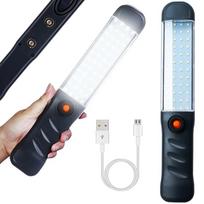 Dirbtuvių lempa 48 LED COB kablys, magnetas, USB įkraunama