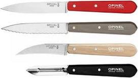 Opinel 4 dalių „Essentials“ mažų virtuvinių peilių rinkinys