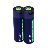 Trust USB-C pakraunamos baterijos AA 1700mAh 2 vnt pak. 25584
