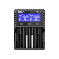 XTAR VX4 Li-ion 1,5 V / 3,6 V / 3,7 V / Li-FePO4 / Ni-MH akumuliatorių įkroviklis komplekte su maitinimo šaltiniu