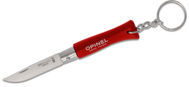 Kišeninis peilis Opinel Nr.4 su pakabuku raktams Raudonas 002055