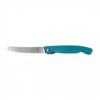 Victorinox Swiss Classic Picnic Knife 6.7834.FC1 peilis, dantytas, užapvalintas galas, mėlynai žalias