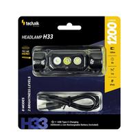 Technik H33 žibintuvėlis, 1200 liumenų šviesa su RGB šviesomis