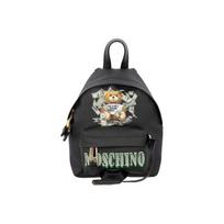 Moschino Teddy Bear Casual Student Leather Mini Backpack Women backpack Black 2T7637-8210-3555 Basic Set (Bag+Dust Bag)