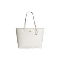 Coach City 33 Klasikinis monogramos didelės talpos pirkinių krepšys Moteriškas tote Auksinis Rožinis Kreidinis 5696-IMRFF Basic Set (Bag+Dust Bag)