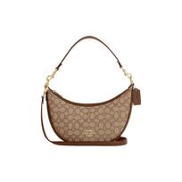 Coach Aria Peties Rankinė 26 Klasikinis Monogramos Metalo Užtrauktukas Odinė Pusmėnulio Formos Rankinė Vidutinė Moteriška petinė rankinė Ruda CO997-IMVGB Basic Set (Bag+Dust Bag)
