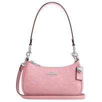 Coach Teri 20 Širdelės Pakabukas Nuimamas Ilgas Ir Trumpas Peties Dirželis Užtrauktukas Iridescentinis Patentuotas Odinis Crossbody Peties Krepšys Mini CCZ29-SVPK Basic Set (Bag+Dust Bag)
