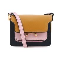 Marni Fashion Versatile Leather Crossbody Bag Medium Women bags SBMP0079U1LV520-Z413N Basic Set (Bag+Dust Bag)