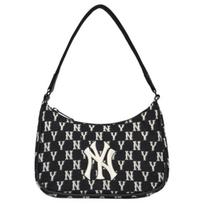 MLB Monogramų serija Senovinis gėlių raštas NY Yankees Rankinė po pažastimi Mahjong krepšys Pirkinių krepšys Moteriškos rankinės Juoda Balta 3ABQS012N-50BKS Without Gift Box