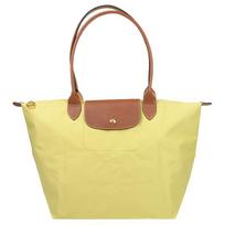 Longchamp Le Pliage logotipu įspaustas sulankstomas pirkinių krepšys, pagamintas iš perdirbto drobinio audinio, su peties dirželiu, didelis, unisex, pistacijų žalias L1899089244 Basic Set (Bag)