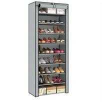 1pc-Multi Layered Dustproof Shoe Cabinet Space Shoe Rack, Furniture and Home Storage Shoe Rack pilka spalva