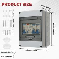 IP65 paskirstymo dėžutė nuolatinės srovės jungikliui, PC / ABS plastiko, lauko elektros jungiamosios dėžutės, fotovoltinės jungiamosios dėžės, atspari vandeniui balta
