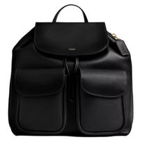 Coach Crosby 35 Prekės ženklo logotipas Reguliuojamas peties dirželis Nelygios odos kuprinė Didelė moteriška kuprinė Juoda CY279-B4BK Basic Set (Bag+Dust Bag)
