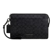 Coach 25 Prekės ženklo logotipas Užtrauktukas Dirbtinė oda Sankabėlė Vidutinio dydžio Vyriška sankabėlė Anglies spalvos CW168-QBMI5 Basic Set (Bag+Dust Bag)