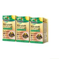 Zandu Nityam Herbal Digestive Wellness Tablets 30 Count Pack Of 3 Gentle Daily Routine Support For Balanced Lifestyle And Comfort