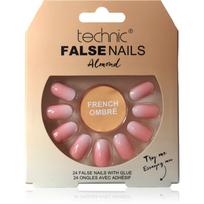 Technic Cosmetics False Nails Almond Priklijuojami nagai French Ombré 24 vnt.