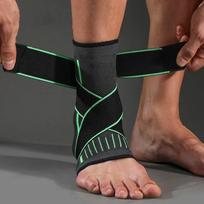 1Pc Elastic Ankle Support Brace Pressurized Bandage Foot Strap Protector for Sports Gym Fitness Badminton Accessory L