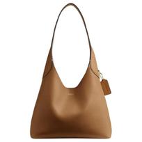Coach Brooklyn 28 Logotipas Magnetinis Užsegimas Odinė Rankinė per Petį Vidutinio Dydžio Moteriškos Rankinės Medaus Ruda CU068-B4T7J Basic Set (Bag+Dust Bag)