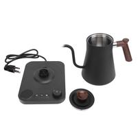 Smart Electric Pour Over Kettle 900ml 1200W Fine Mouth Temperature Control Customize Hand Brew Coffee Pot with Timer for Office US juoda