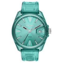 Dyzelinis Ms9 Laikrodis Kvarcinis Mechanizmas Silikoninis Dirželis Mėlynas Ciferblatas Unisex Chameleono Ciferblatas Kalendorius Stilingas Skaidrus Unisex Laikrodžiai DZ1928 Green