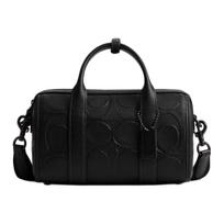 Coach Gotham Duffle 24 Klasikinis Prekės ženklo Įspaustas Poliruotas Akmenukų Odos Peties Crossbody Rankinė Vidutinė Vyriškos rankinės Juoda CBG38-BLK Basic Set (Bag+Dust Bag)